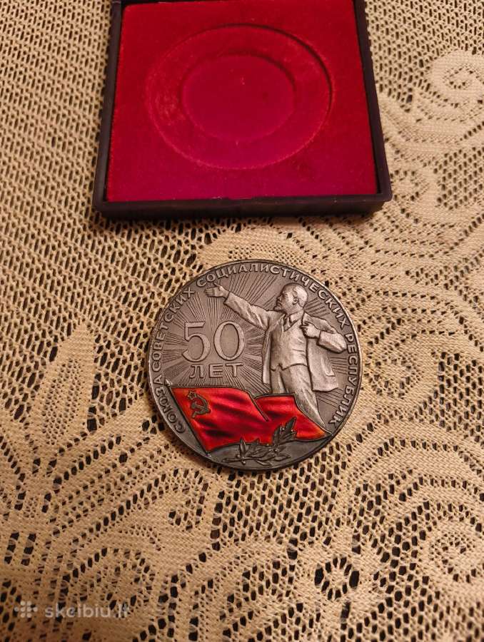 CcCCCP 50 Metų Atminimo Medalis Originalioje Dezut - nuotraukos Nr. 9