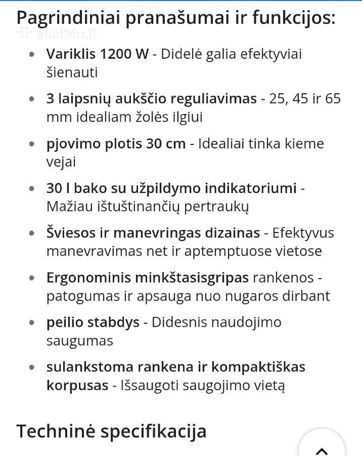 Parkside elektrinė žoliapjovė - nuotraukos Nr. 6