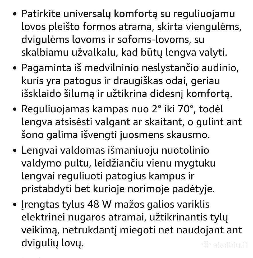 Elektrinis lovos atlošas su pulteliu - nuotraukos Nr. 3