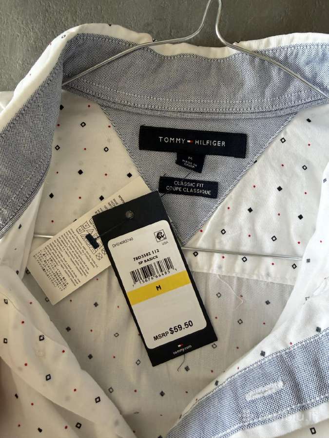 Tommy Hilfiger vyriški marškiniai, M, nauji su eti - nuotraukos Nr. 4