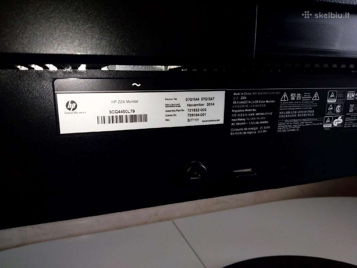 Monitorius Hp Z23i 23" - nuotraukos Nr. 6