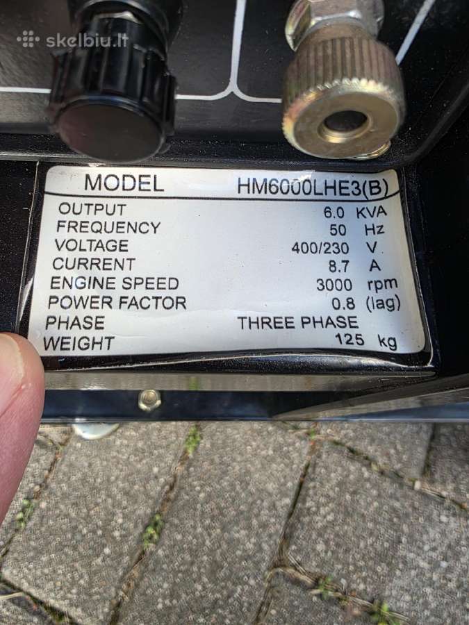 Dyzelinis 6kw generatorius Suptec Hm6000lhe3b - nuotraukos Nr. 3