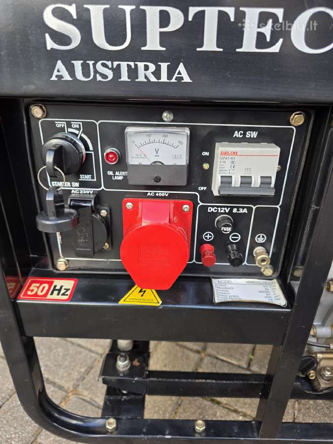 Dyzelinis 6kw generatorius Suptec Hm6000lhe3b - nuotraukos Nr. 2