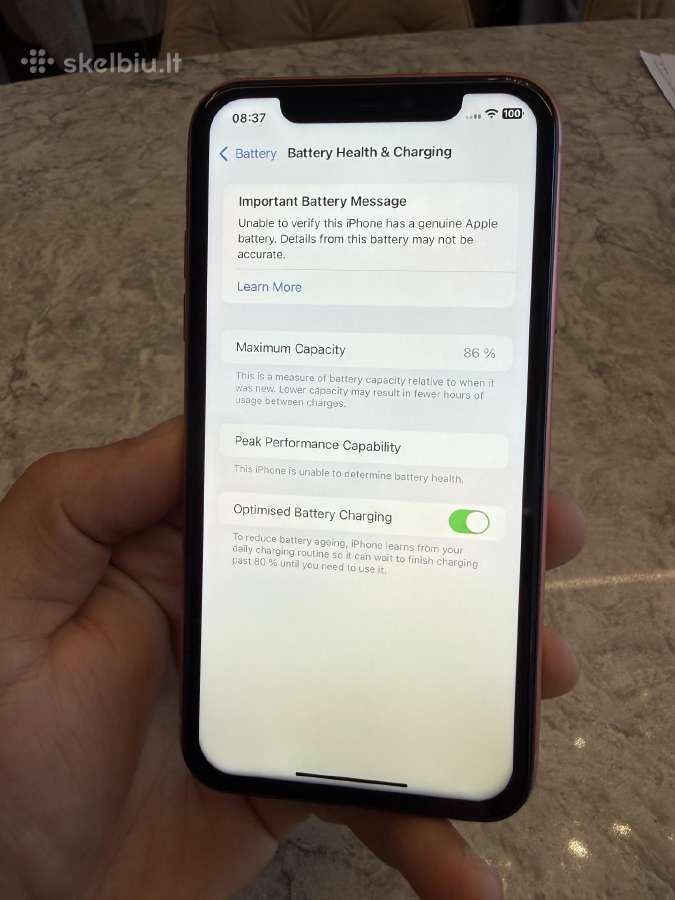 iPhone Xr, 64gb 86% - nuotraukos Nr. 4