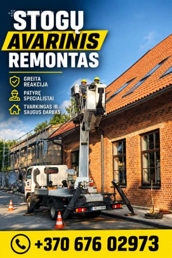 Stogo avarinis remontas Klaipėdoje +370*608*95356 - nuotraukos Nr. 2