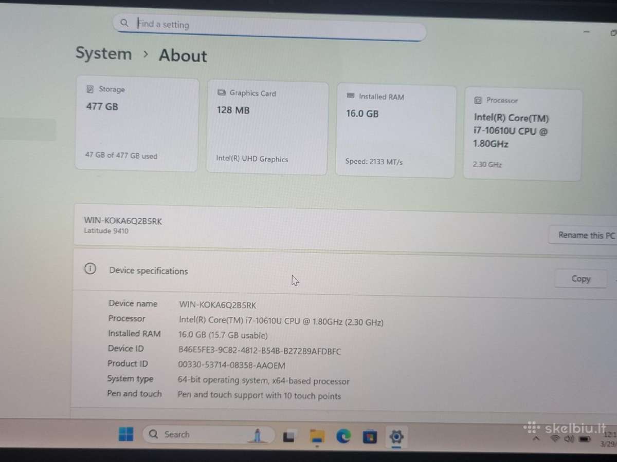 Dell Latitude 9410 2-in-1 - nuotraukos Nr. 7