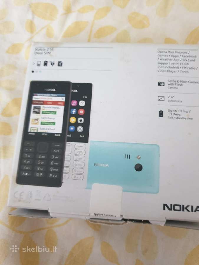Nokia 216 2-sim originalas Lt meniu - nuotraukos Nr. 7