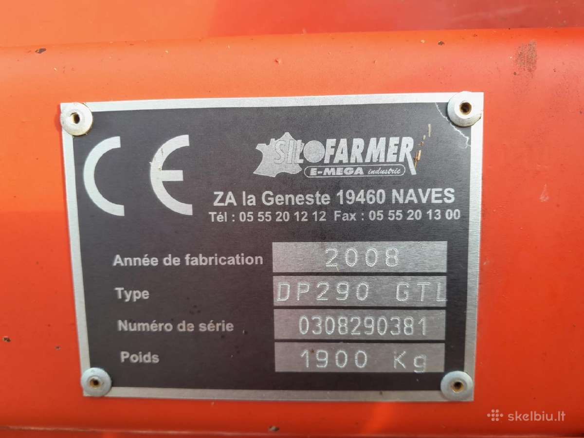 Parduodamas šiaudų pūstuvas Silofarmer Dp 290 Gtl - nuotraukos Nr. 6
