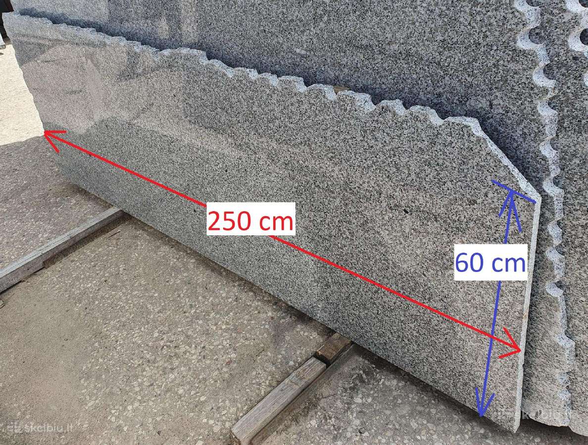 Kapų granito plokštė vienam kapui. Likutis (320e) - nuotraukos Nr. 2