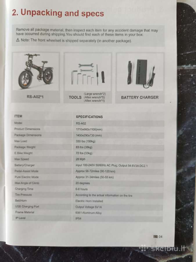 Samebike RS-a02 - nuotraukos Nr. 3