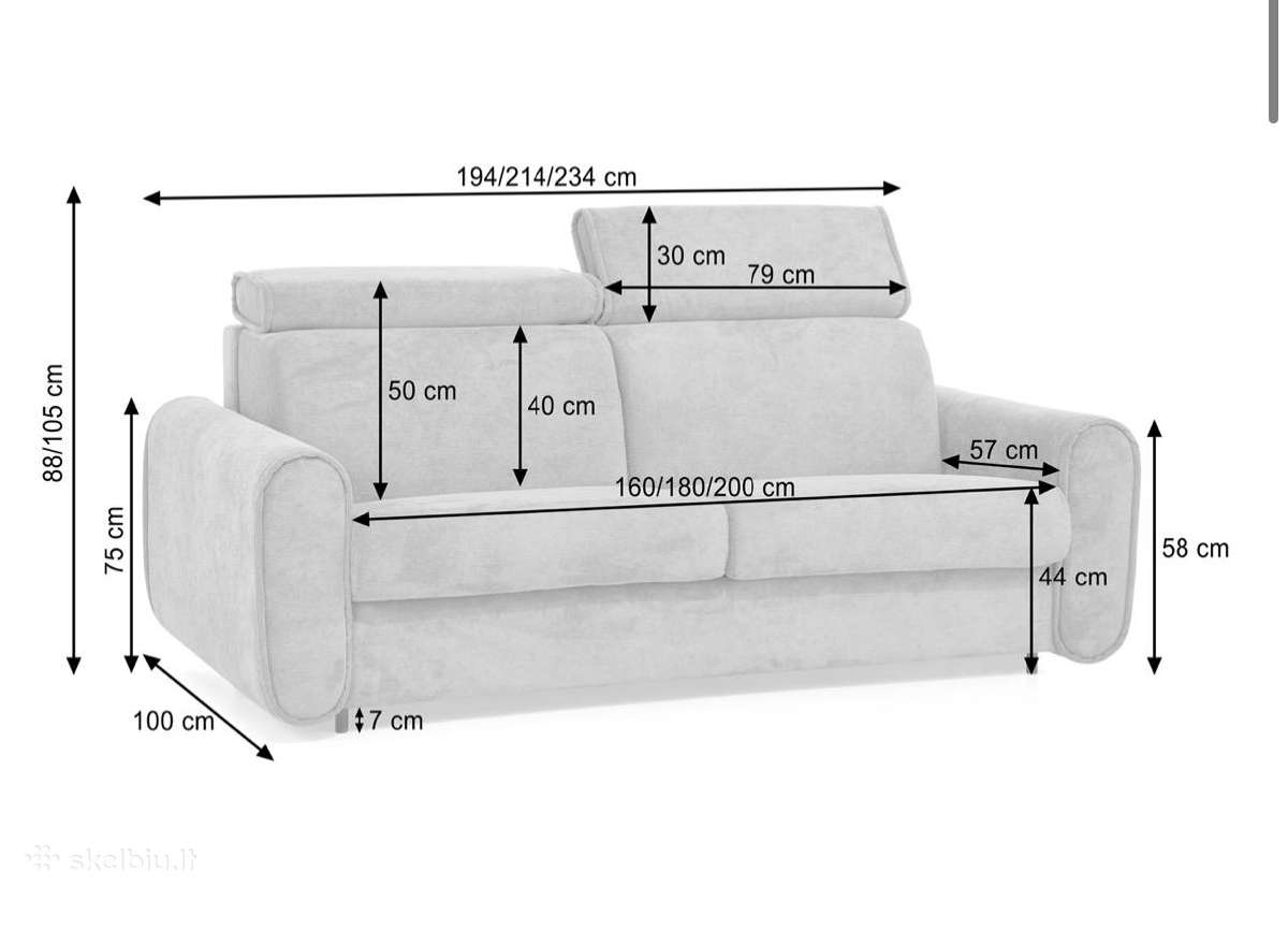 Nauja sofa su islankstomu mechanizmu - nuotraukos Nr. 2