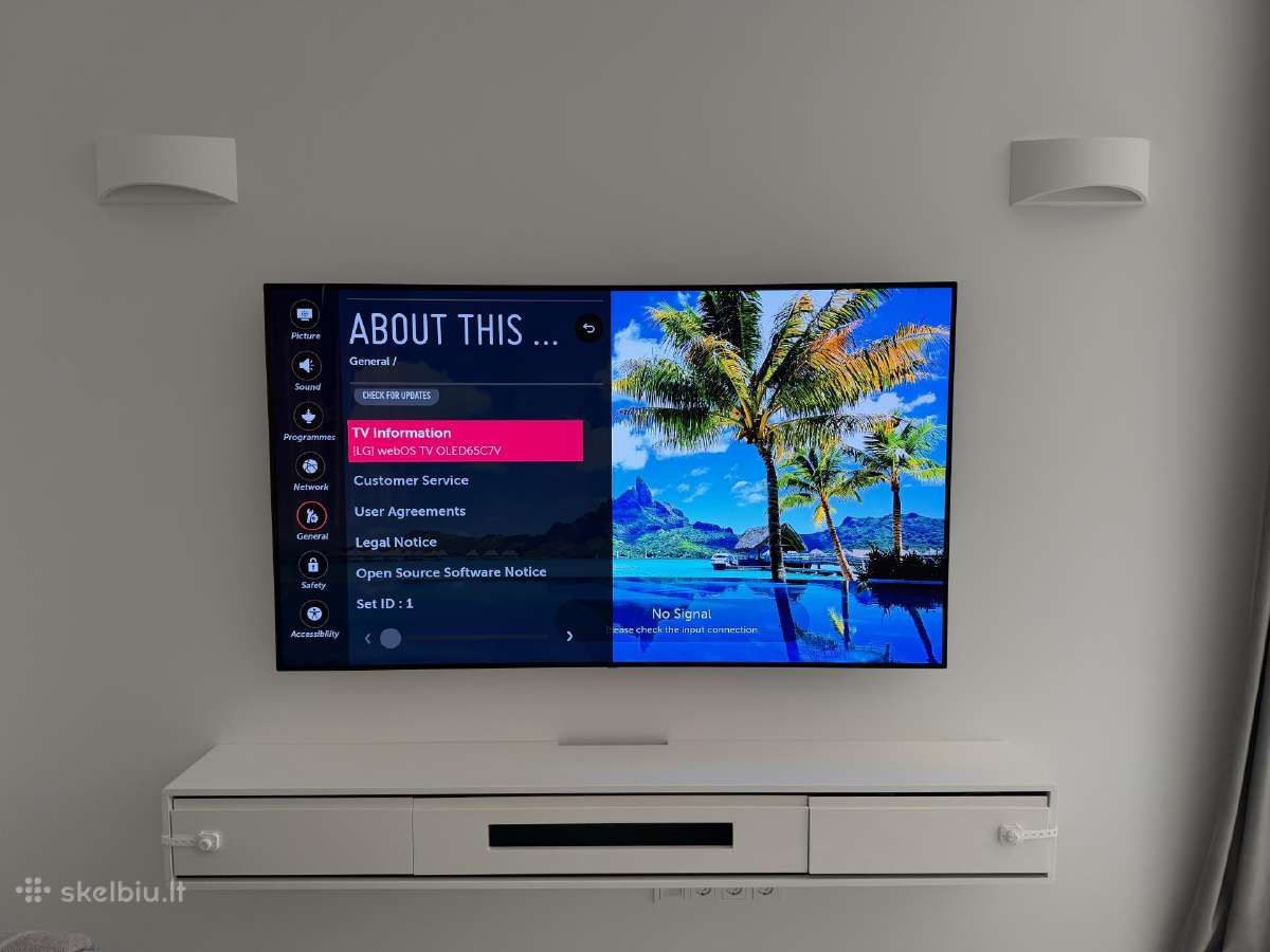 LG Oled 65 coliu (165cm) TV Oled65c7v - nuotraukos Nr. 3