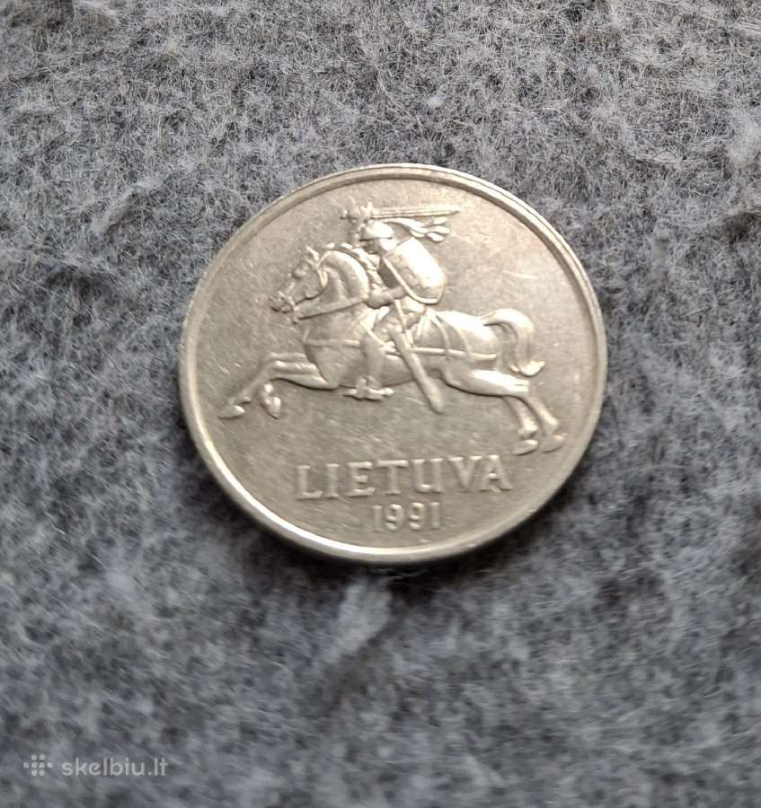 5 litų moneta 1991m. - nuotraukos Nr. 2