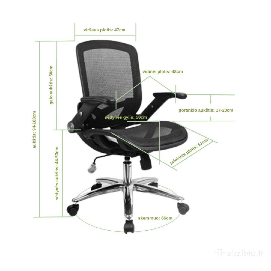 Ergonomiška biuro/ofiso kėdė Yulukia 200001 - nuotraukos Nr. 2