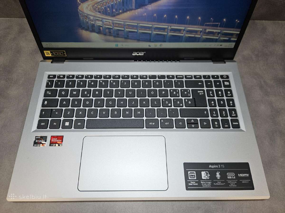 Acer Aspire 3/15.6" Fhd/ryzen 5 7520u/8ram/256 SSD - nuotraukos Nr. 2