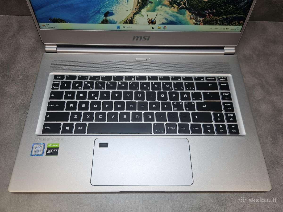 Msi/15.6" Fhd Ips/i7-9750h/16r/512ssd/gtx 1660 - nuotraukos Nr. 2