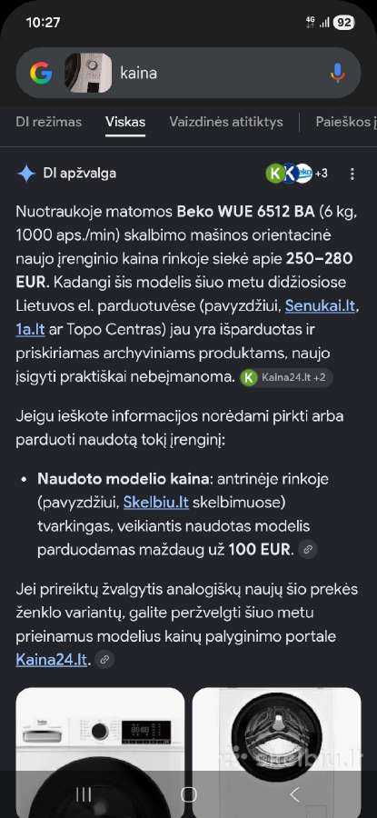 Parduodu skalbenke veikia.90e - nuotraukos Nr. 2