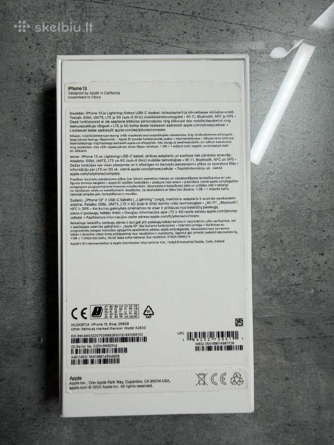 iPhone 13 256gb blue - nuotraukos Nr. 2