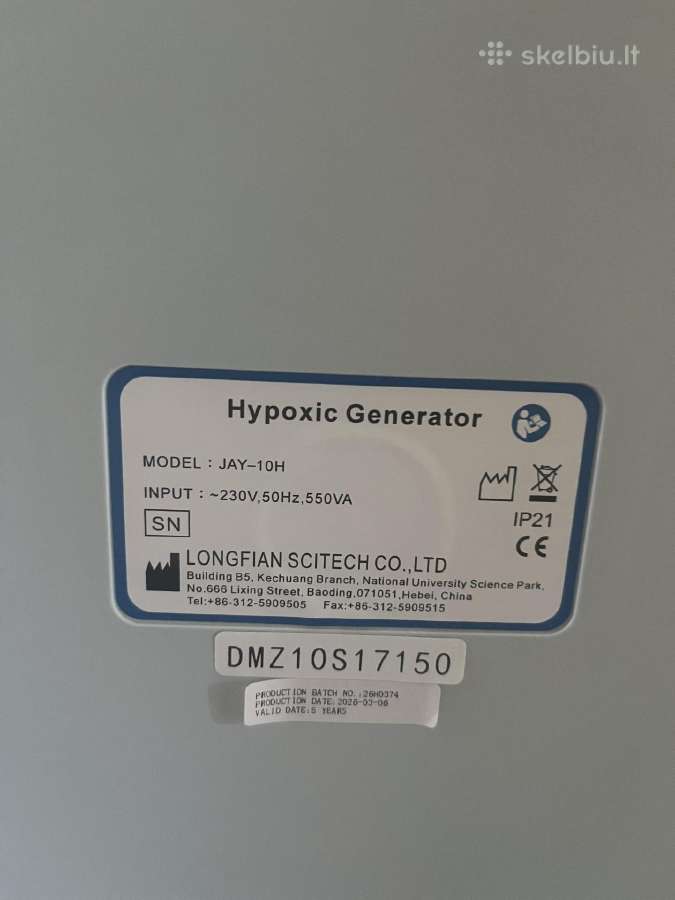 Longfian J-10h hypoxic air generator - nuotraukos Nr. 3