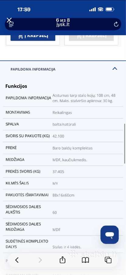 Parduodamas Miegamojo Komplektas + valgomasis stl - nuotraukos Nr. 20