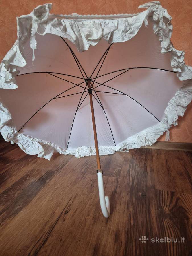 Retro/vestuvinis saulės ar lietaus skėtis - nuotraukos Nr. 3