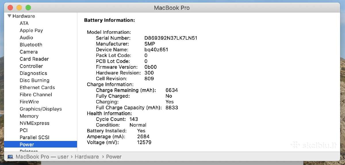 MacBook Pro 16" (2019) 8-core i9 / 16gb / 1tb - nuotraukos Nr. 3