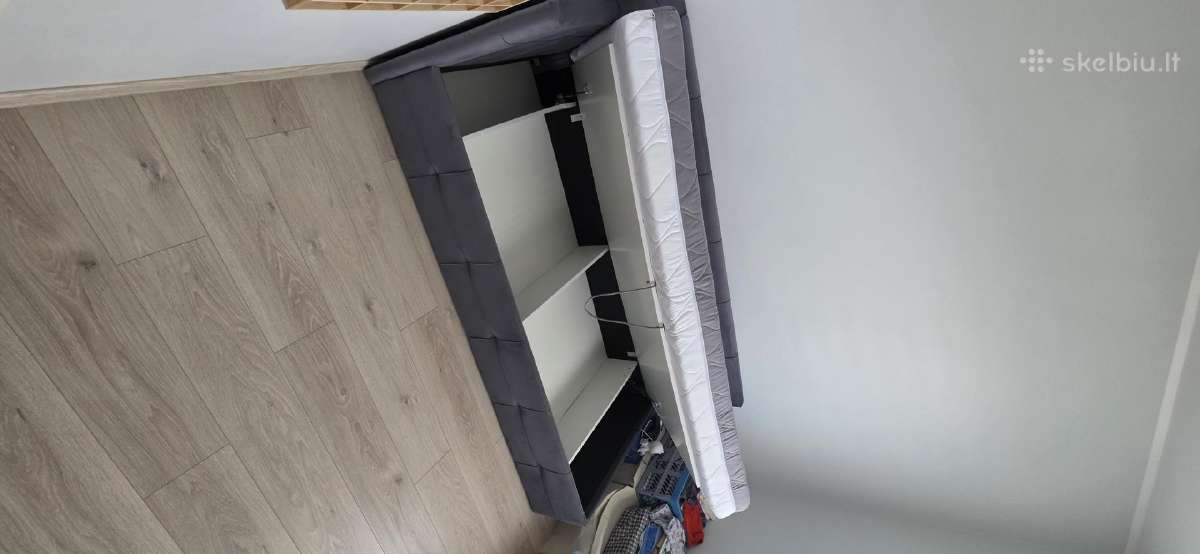 Viengulė lova Boss su patalinės dėže ir čiužiniu - nuotraukos Nr. 2