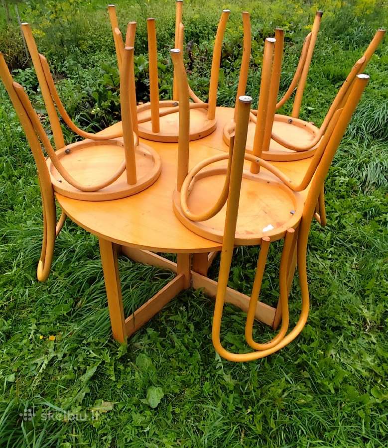 Vienos kėdės (Thonet Nr. 18 stiliaus) + stalas - nuotraukos Nr. 2