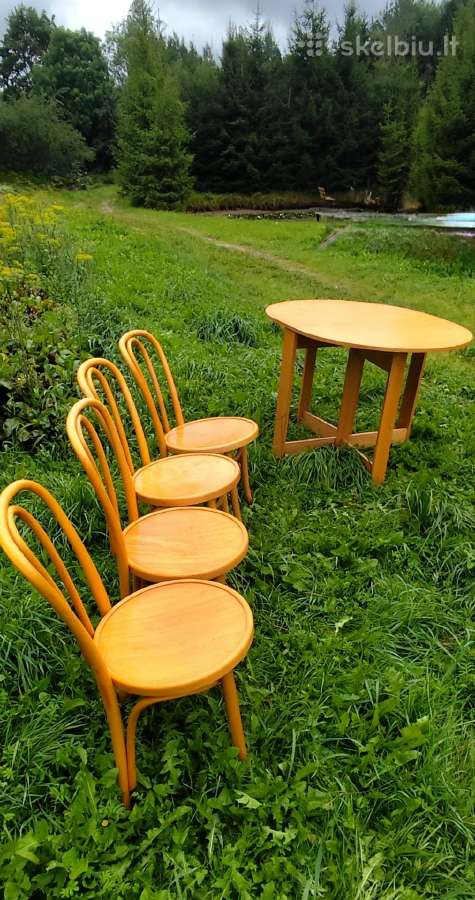 Vienos kėdės (Thonet Nr. 18 stiliaus) + stalas - nuotraukos Nr. 4