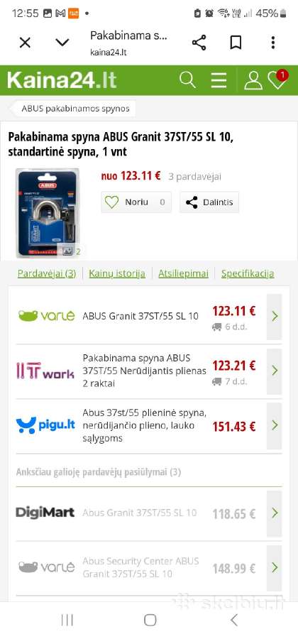 Abus granit spyna - nuotraukos Nr. 4