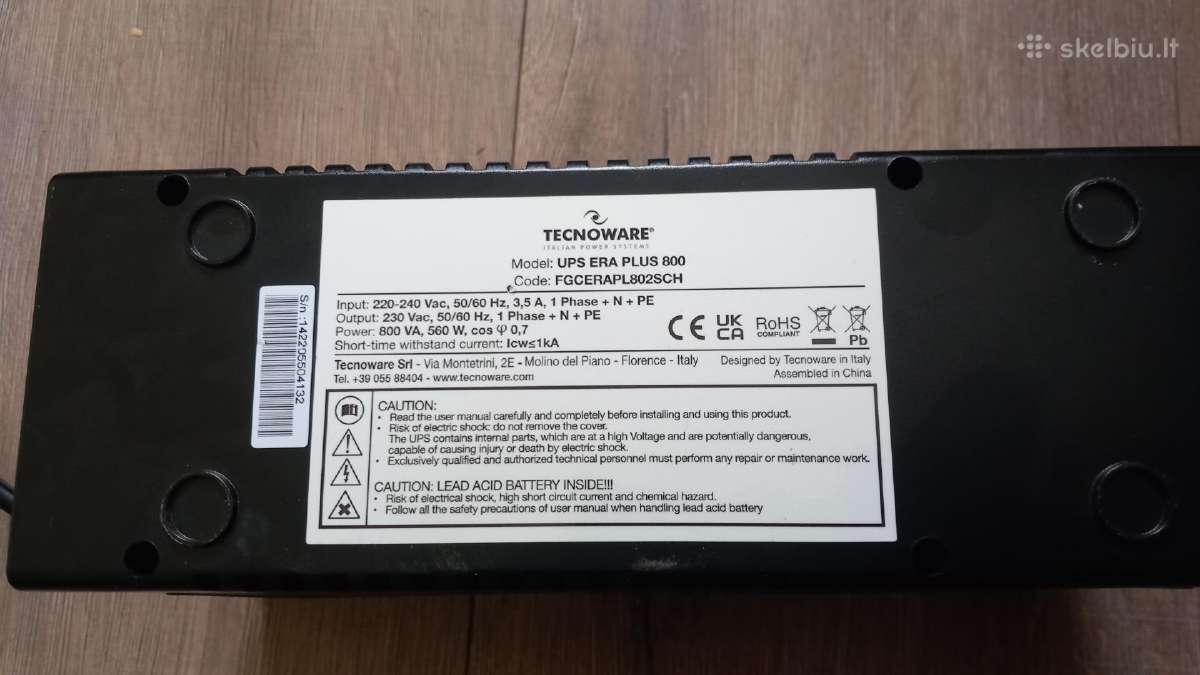 Tecnoware Ups Era Plus 800 - nuotraukos Nr. 6