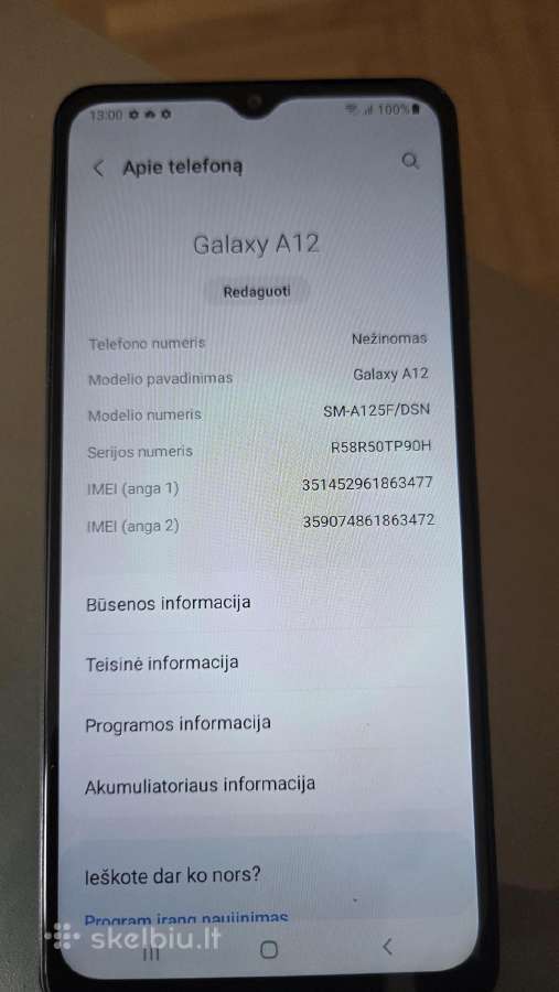 Samsung A12 - nuotraukos Nr. 2