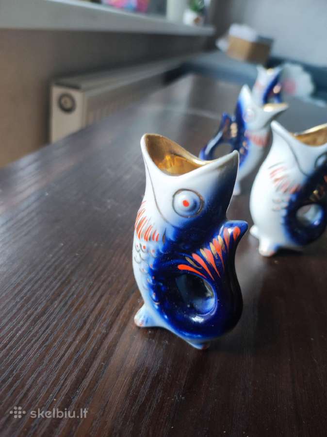 Vintage porcelianinis žuvies formos grafinas - nuotraukos Nr. 4