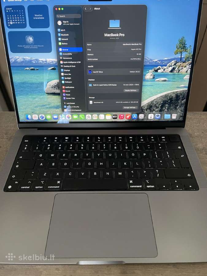 MacBook Pro M2 14'/2023/16gb RAM/512gb SSD - nuotraukos Nr. 2