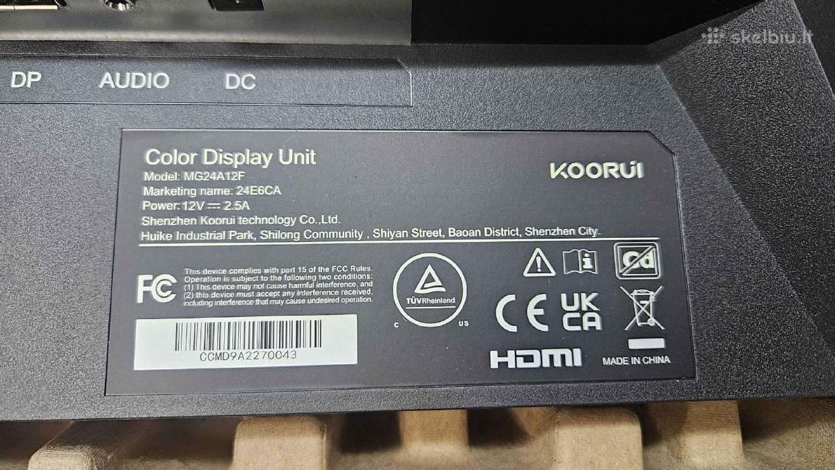Monitorius Koorui 24e6ca - nuotraukos Nr. 5
