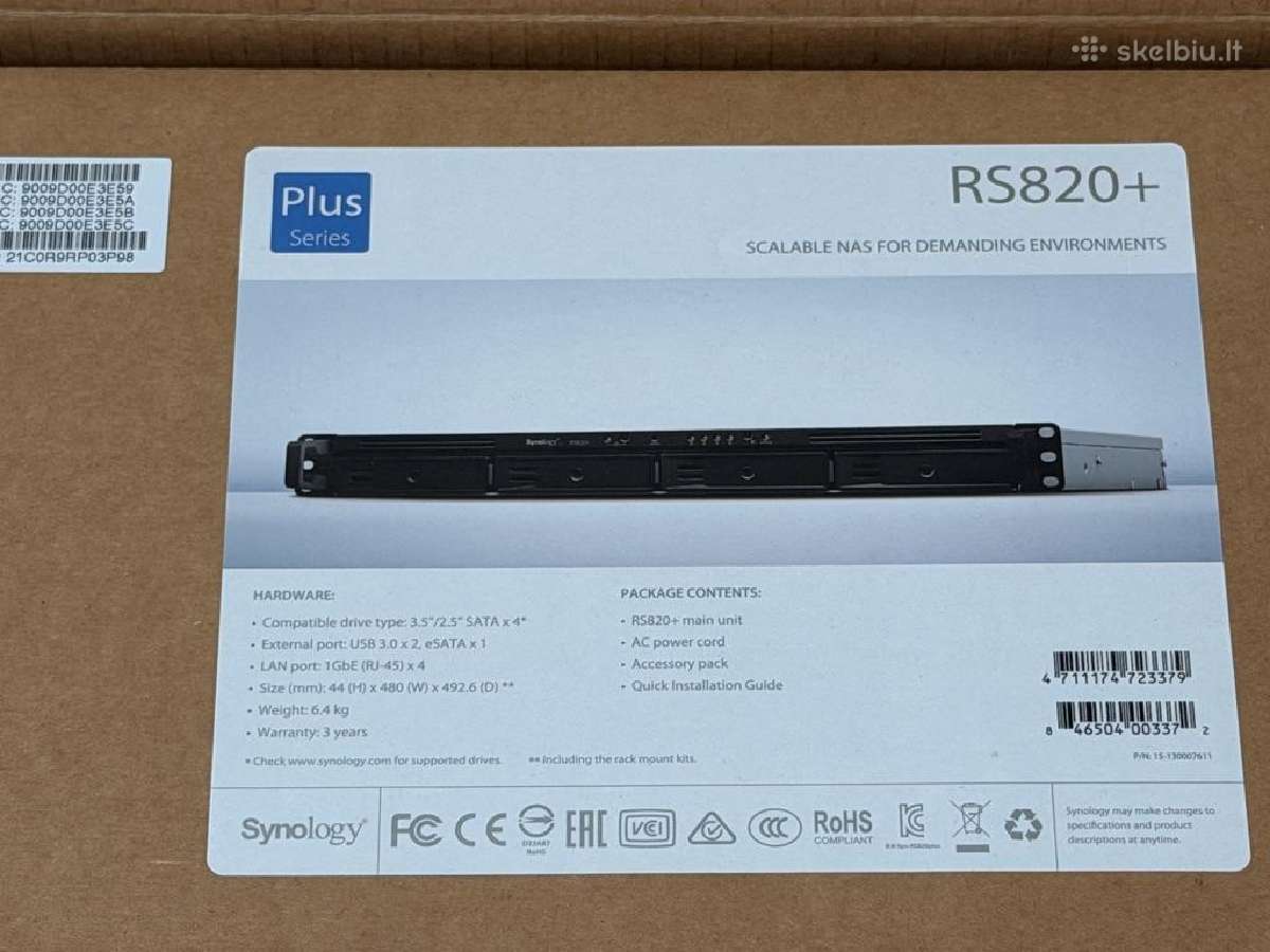 Synology Rs820+ - nuotraukos Nr. 3