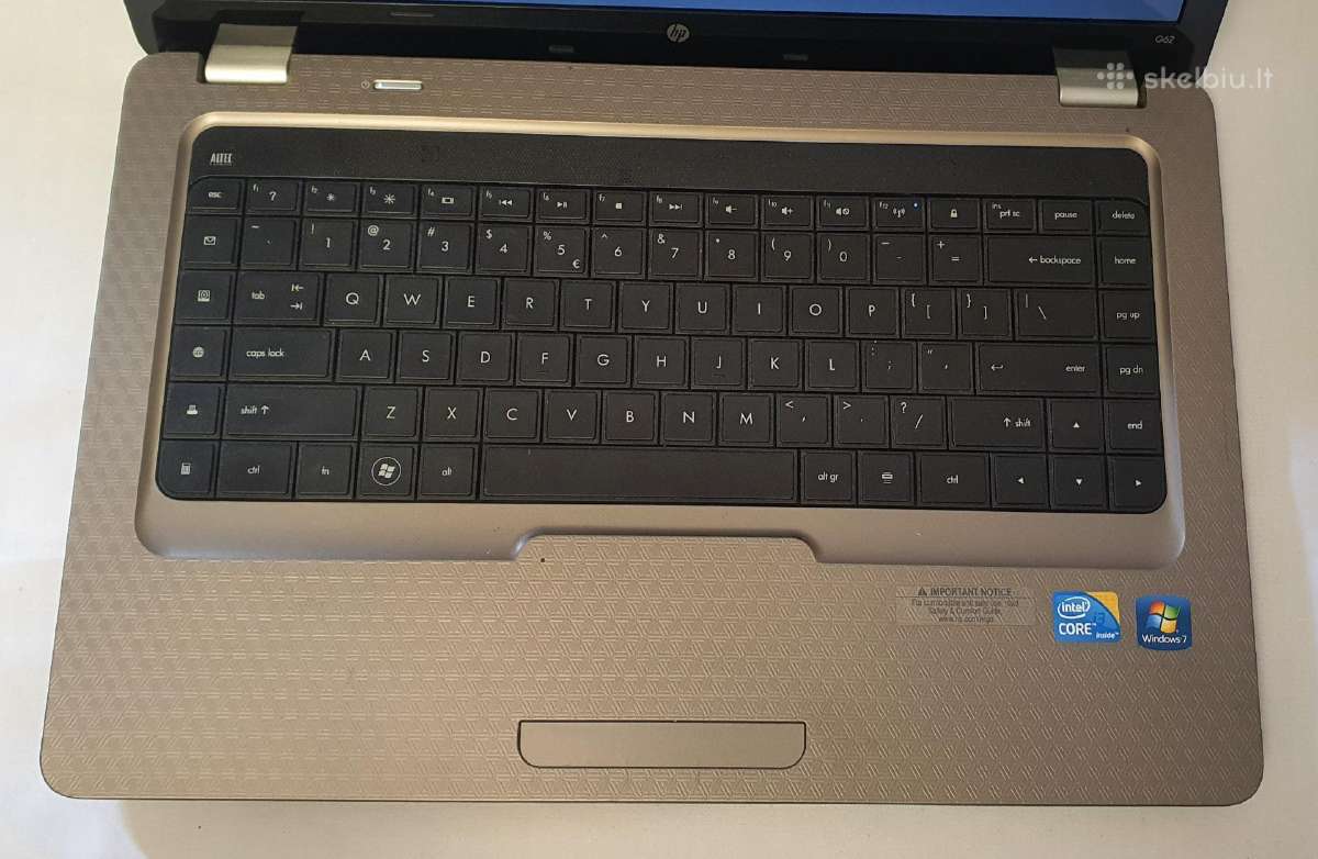 Hp G62 i3-m330 4 GB RAM 240 GB SSD - nuotraukos Nr. 3