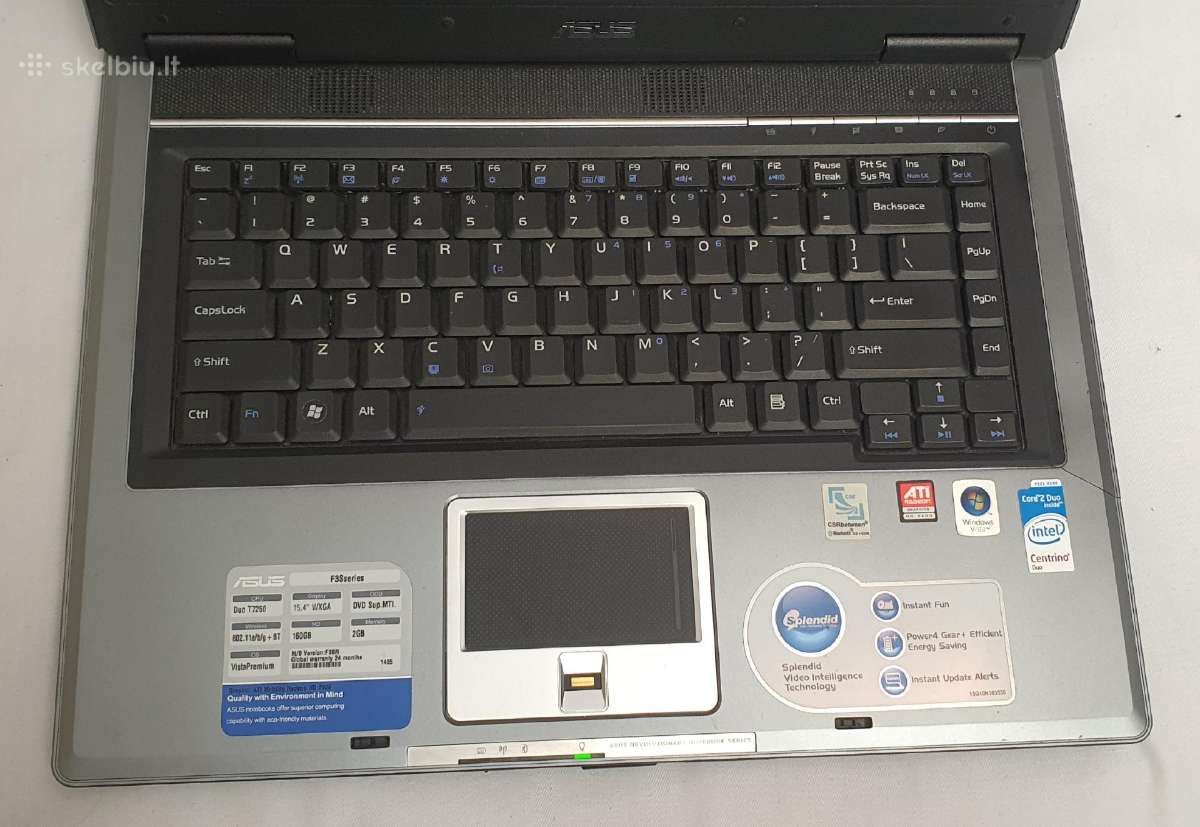 Asus F3sr Intel Core2 Duo T7250 3 GB RAM 240 SSD - nuotraukos Nr. 4
