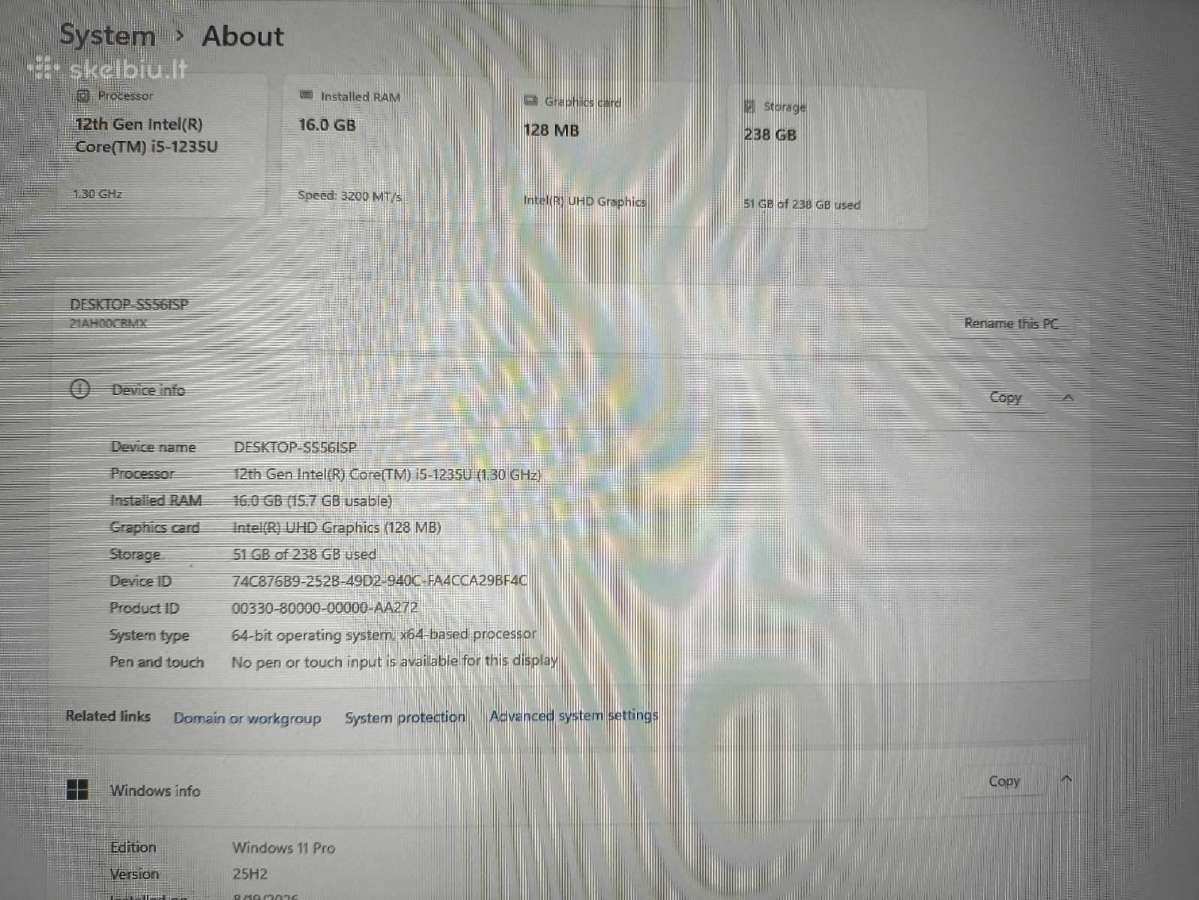 T14 Gen3 14.0 Fhd Ips i5-1235u 16gb 256gb 13% - nuotraukos Nr. 5