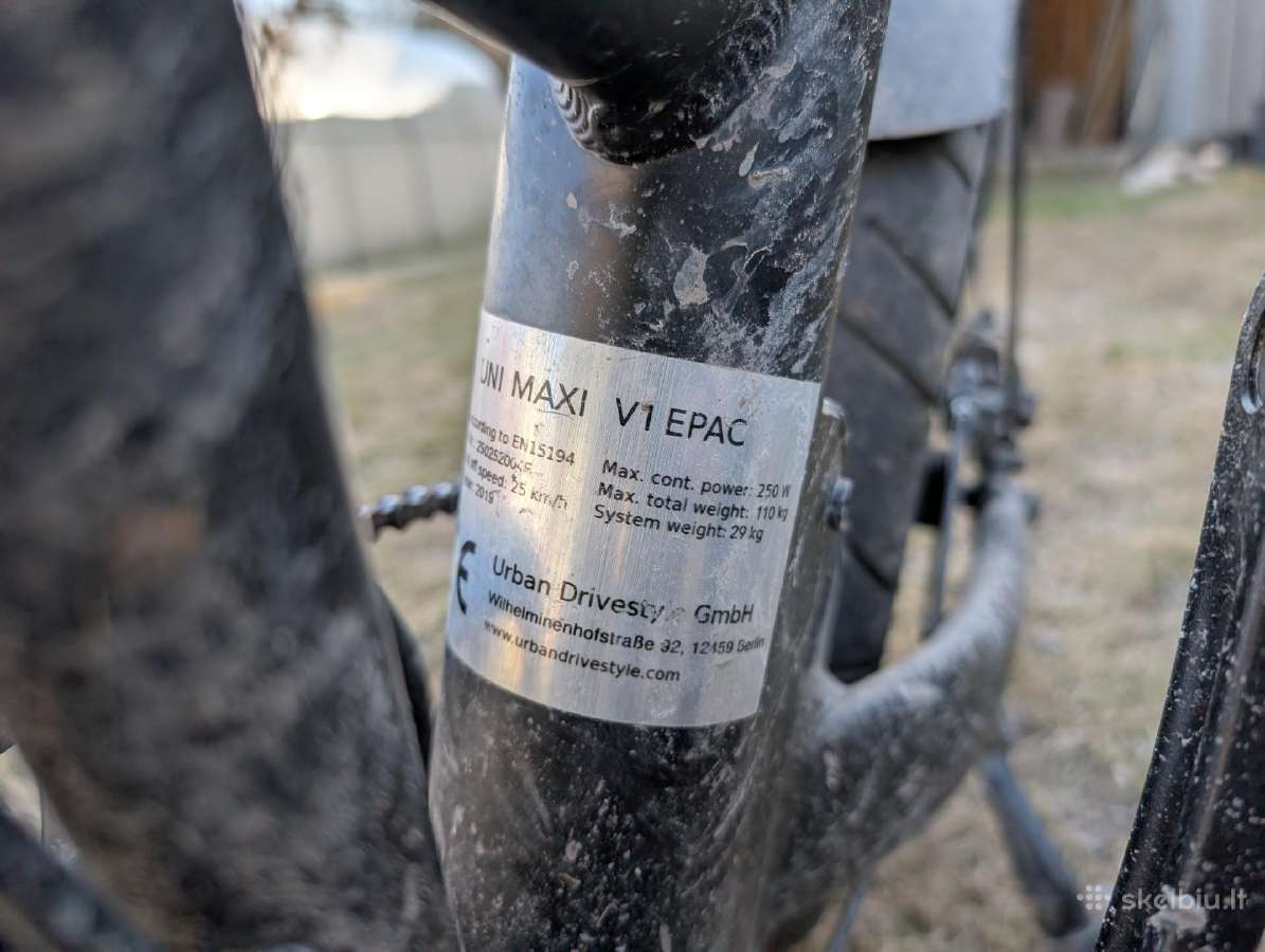 Dviratis Urban Drivestyle Unibike Uni Maxi V1epac - nuotraukos Nr. 5