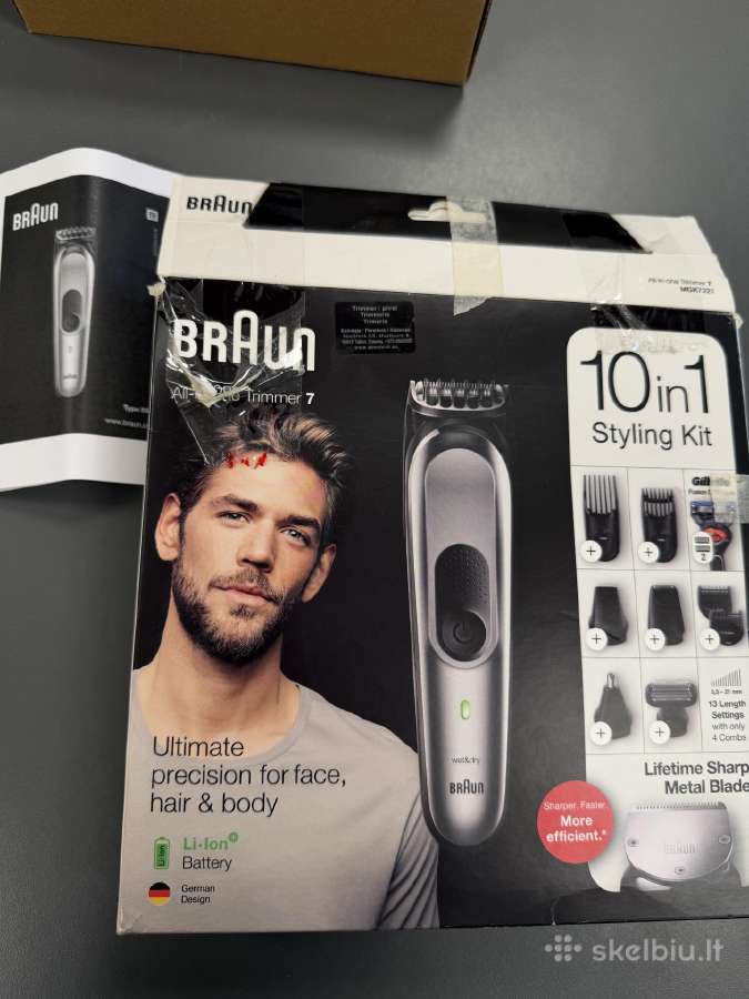 Braun Mgk7221 kirpimo masinele su komplektu - nuotraukos Nr. 3