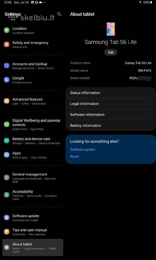 Samsung Galaxy Tab S6 Lite - nuotraukos Nr. 8