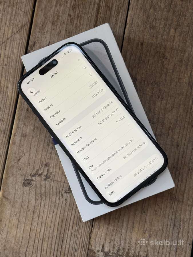 Apple iPhone 15 128gb Black BH: 99% - nuotraukos Nr. 8