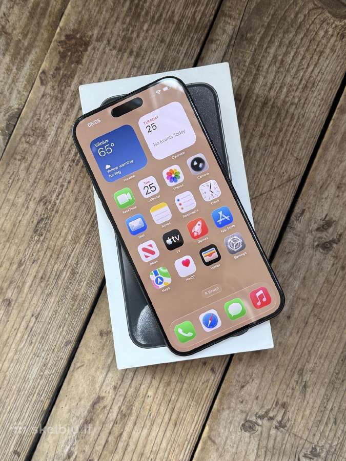 Apple iPhone 15 Pro Max 256gb Black Su Dokumentais - nuotraukos Nr. 4