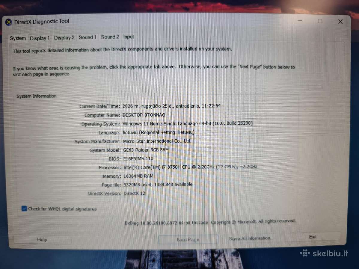 Msi Ge63 Raider Rgb - nuotraukos Nr. 10