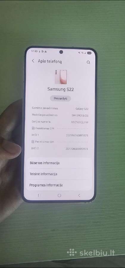 Samsung S22 256gb - nuotraukos Nr. 7