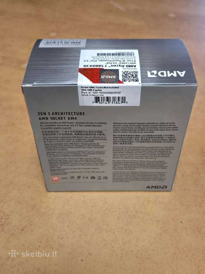 Amd Ryzen 7 5800x3d 100-100000651pof Box - nuotraukos Nr. 2