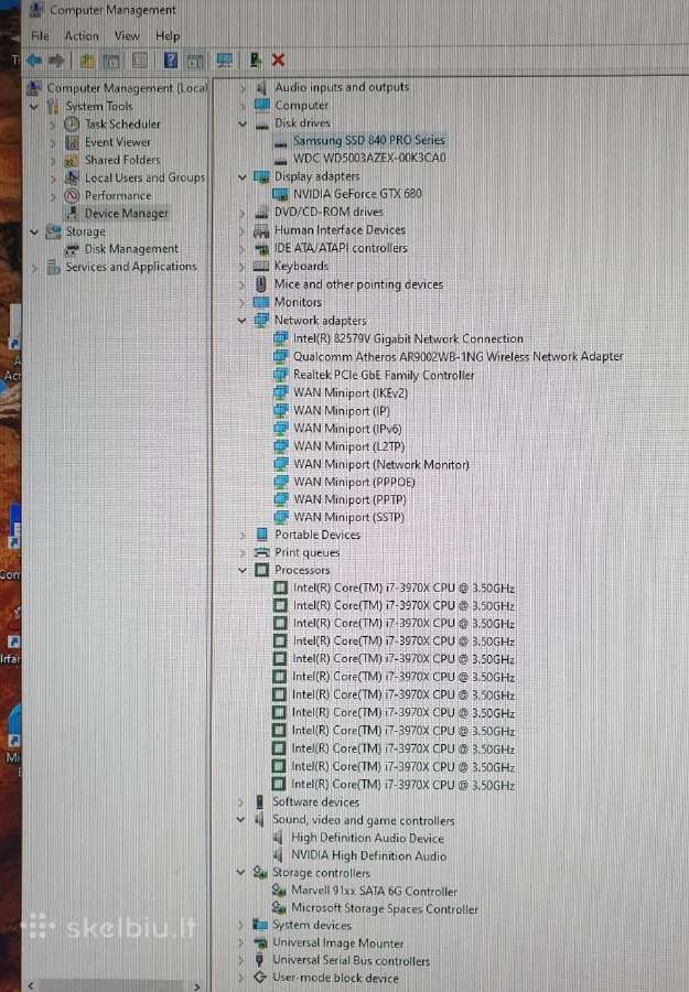 Asus i7-3970x 3,5ghz, RAM 64gb, Corsair 800w Psu - nuotraukos Nr. 5