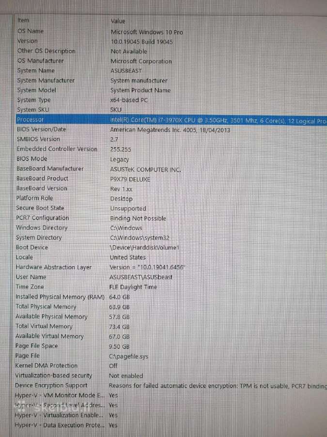 Asus i7-3970x 3,5ghz, RAM 64gb, Corsair 800w Psu - nuotraukos Nr. 11