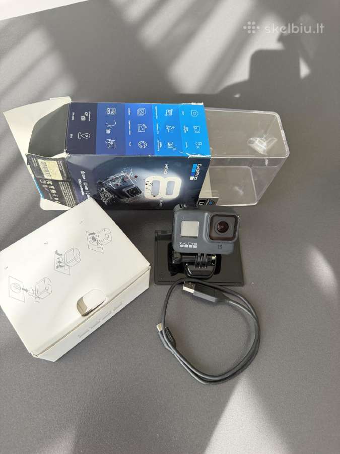 Gopro Hero 8 Black – su originalia dėžute ir pried - nuotraukos Nr. 2